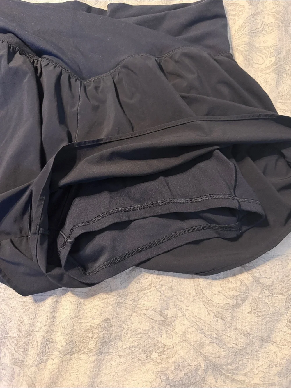 aerie Black High-Waist Flared Skort